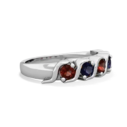 Garnet Anniversary Band 14K White Gold ring R2089