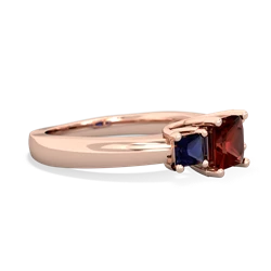 Garnet Three Stone Trellis 14K Rose Gold ring R4015