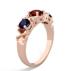 Garnet Hugs And Kisses 14K Rose Gold ring R5016