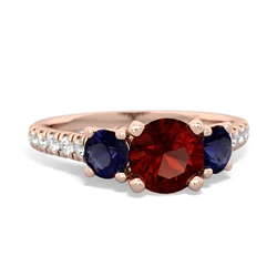 Garnet Pave Trellis 14K Rose Gold ring R5500