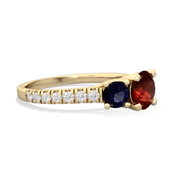 Garnet Pave Trellis 14K Yellow Gold ring R5500