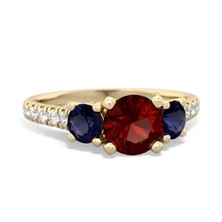 Garnet Pave Trellis 14K Yellow Gold ring R5500