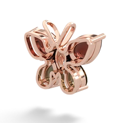 Garnet Butterfly 14K Rose Gold pendant P2215