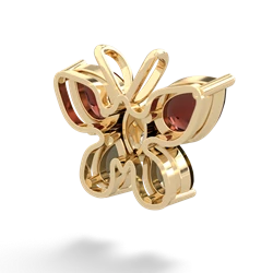 Garnet Butterfly 14K Yellow Gold pendant P2215