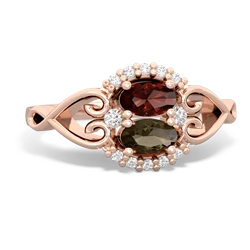 Garnet Love Nest 14K Rose Gold ring R5860