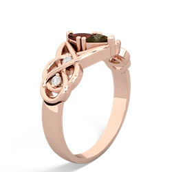 Garnet Keepsake Celtic Knot 14K Rose Gold ring R5300