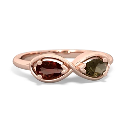 Garnet Infinity 14K Rose Gold ring R5050