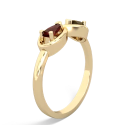 Garnet Infinity 14K Yellow Gold ring R5050