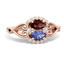 Garnet Love Nest 14K Rose Gold ring R5860