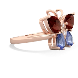 Garnet Butterfly 14K Rose Gold ring R2215