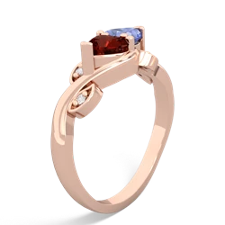 Garnet Floral Elegance 14K Rose Gold ring R5790