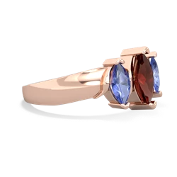 Garnet Three Peeks 14K Rose Gold ring R2433