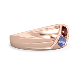 Garnet Men's Streamline 14K Rose Gold ring R0460