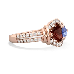 Garnet Art-Deco Keepsake 14K Rose Gold ring R5630