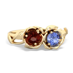 Garnet Rose Garden 14K Yellow Gold ring R5510