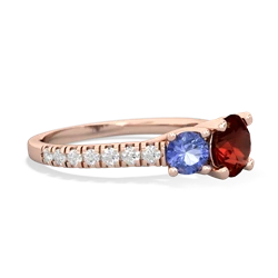 Garnet Pave Trellis 14K Rose Gold ring R5500