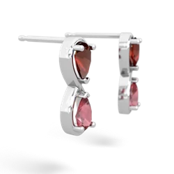 Garnet Infinity 14K White Gold earrings E5050