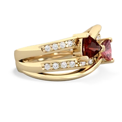 Garnet Bowtie 14K Yellow Gold ring R2360