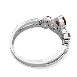 Garnet Crown Keepsake 14K White Gold ring R5740