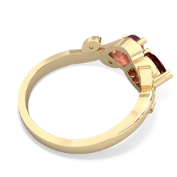 Garnet Floral Elegance 14K Yellow Gold ring R5790