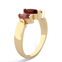 Garnet Three Peeks 14K Yellow Gold ring R2433