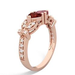 Garnet Diamond Butterflies 14K Rose Gold ring R5601