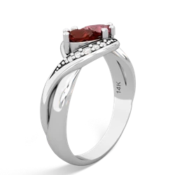 Garnet Summer Winds 14K White Gold ring R5342