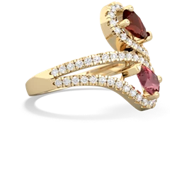 Garnet Diamond Dazzler 14K Yellow Gold ring R3000