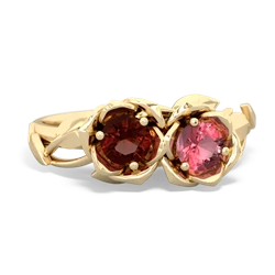 Garnet Rose Garden 14K Yellow Gold ring R5510