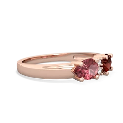 Garnet Pear Bowtie 14K Rose Gold ring R0865