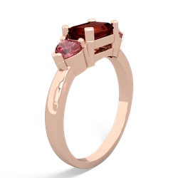 Garnet Three Stone 14K Rose Gold ring R5235