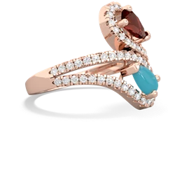 Garnet Diamond Dazzler 14K Rose Gold ring R3000