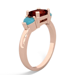 Garnet Three Stone 14K Rose Gold ring R5235