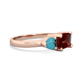 Garnet Three Stone 14K Rose Gold ring R5235