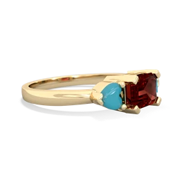 Garnet Three Stone 14K Yellow Gold ring R5235