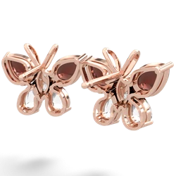 Garnet Butterfly 14K Rose Gold earrings E2215