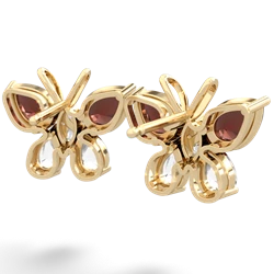 Garnet Butterfly 14K Yellow Gold earrings E2215