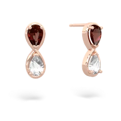 Garnet Infinity 14K Rose Gold earrings E5050