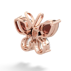 Garnet Butterfly 14K Rose Gold pendant P2215