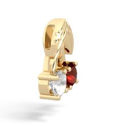 Garnet Sweet Cherries 14K Yellow Gold pendant P7001