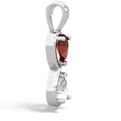 Garnet Infinity 14K White Gold pendant P5050