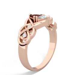 Garnet Keepsake Celtic Knot 14K Rose Gold ring R5300