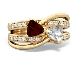 Garnet Bowtie 14K Yellow Gold ring R2360