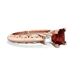 Garnet Eternal Embrace Engagement 14K Rose Gold ring C2001