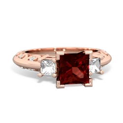 Garnet Eternal Embrace Engagement 14K Rose Gold ring C2001