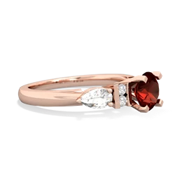 Garnet 6Mm Round Eternal Embrace Engagement 14K Rose Gold ring R2005