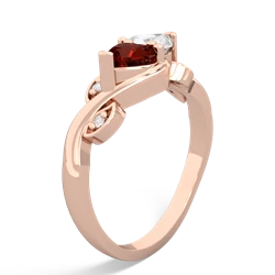 Garnet Floral Elegance 14K Rose Gold ring R5790