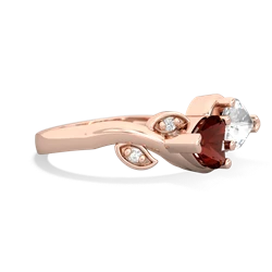 Garnet Floral Elegance 14K Rose Gold ring R5790