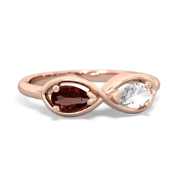 Garnet Infinity 14K Rose Gold ring R5050
