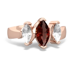 Garnet Three Peeks 14K Rose Gold ring R2433